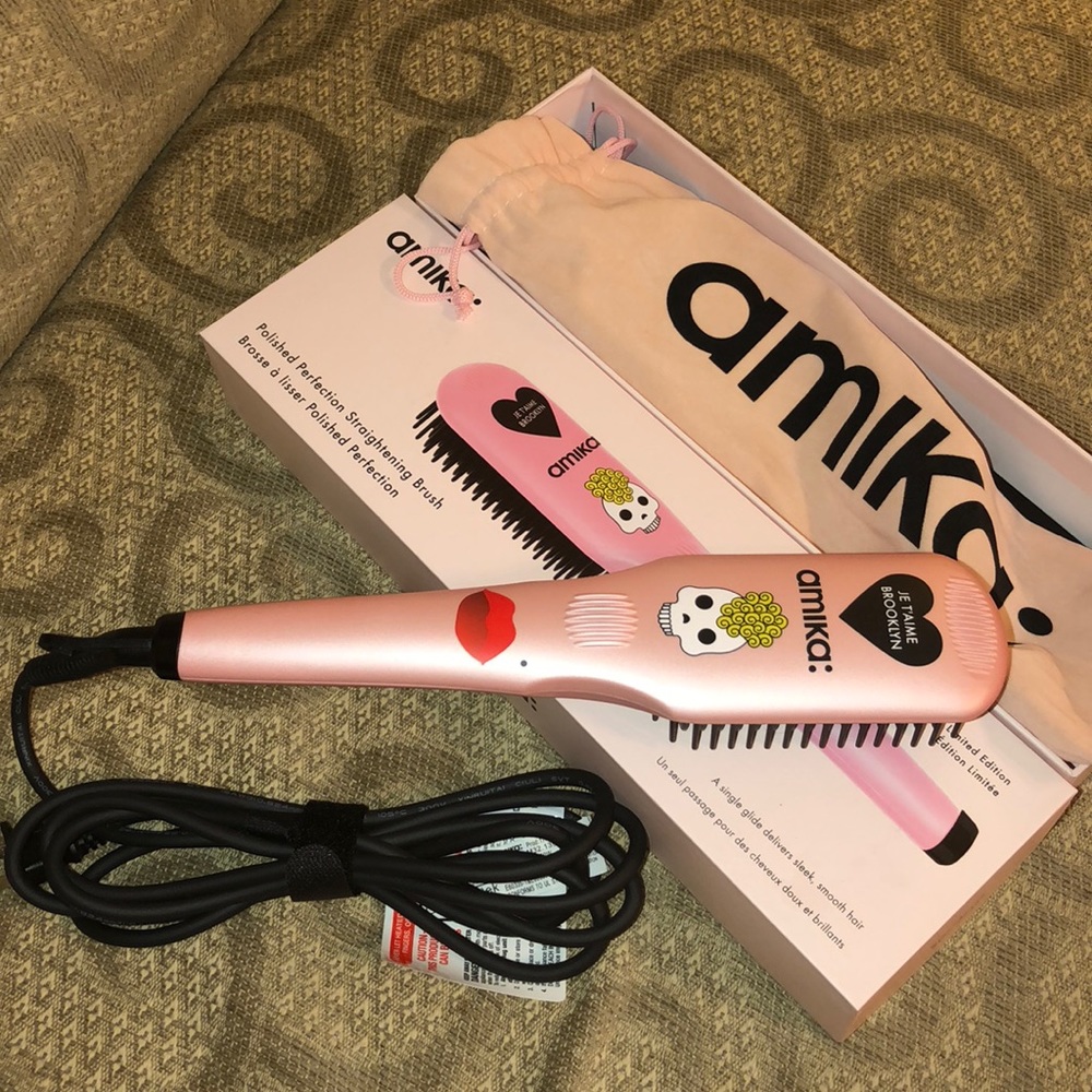 Amika polished perfection straightening brush ltd